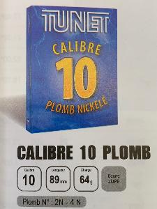 Tunet Calibre 10 Bourre jupe 64g Nickelé