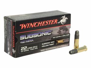 Winchester 22LR Subsonic 42max